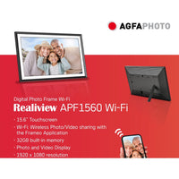 Agfa Agfaphoto Digital WiFi Photo Frame 15 inch Black