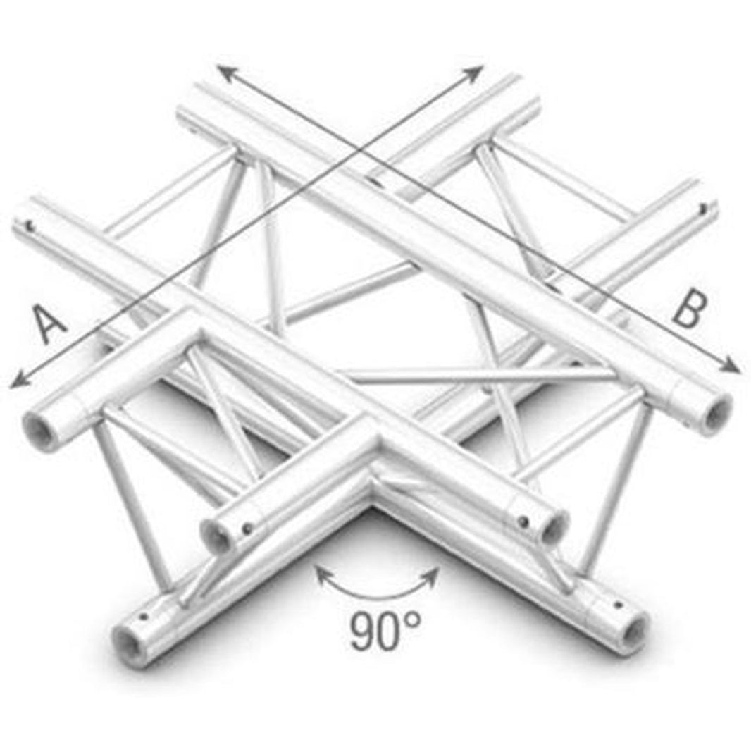 StudioKing Truss Triangle Truss 90 Degree 4 Way Horizontal