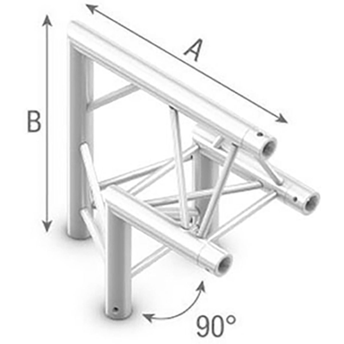 StudioKing Truss Triangle 90 Degree Corner Piece Flat Side U