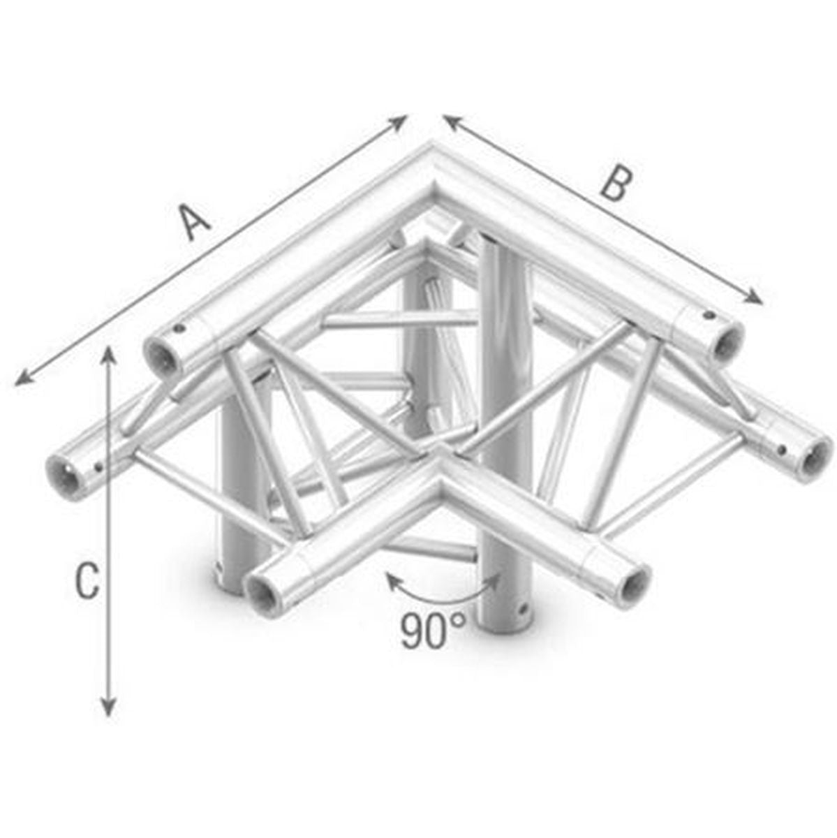 StudioKing Truss Triangle 90 Degree Angle Down Lefttop Up