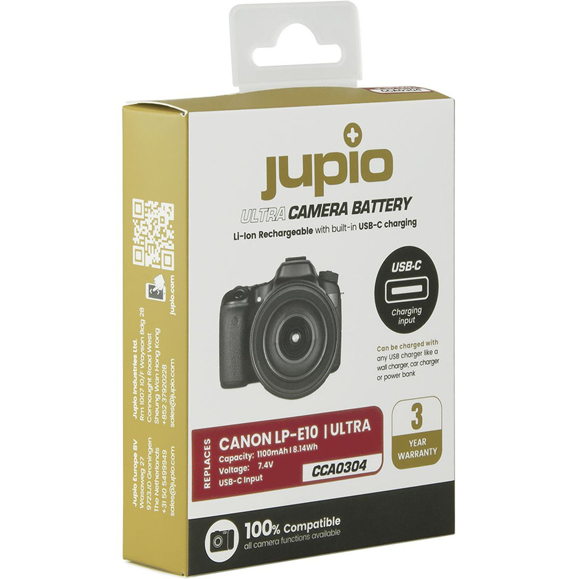 Jupio LP-E10 Ultra C (USB-C Input) 1100mAh