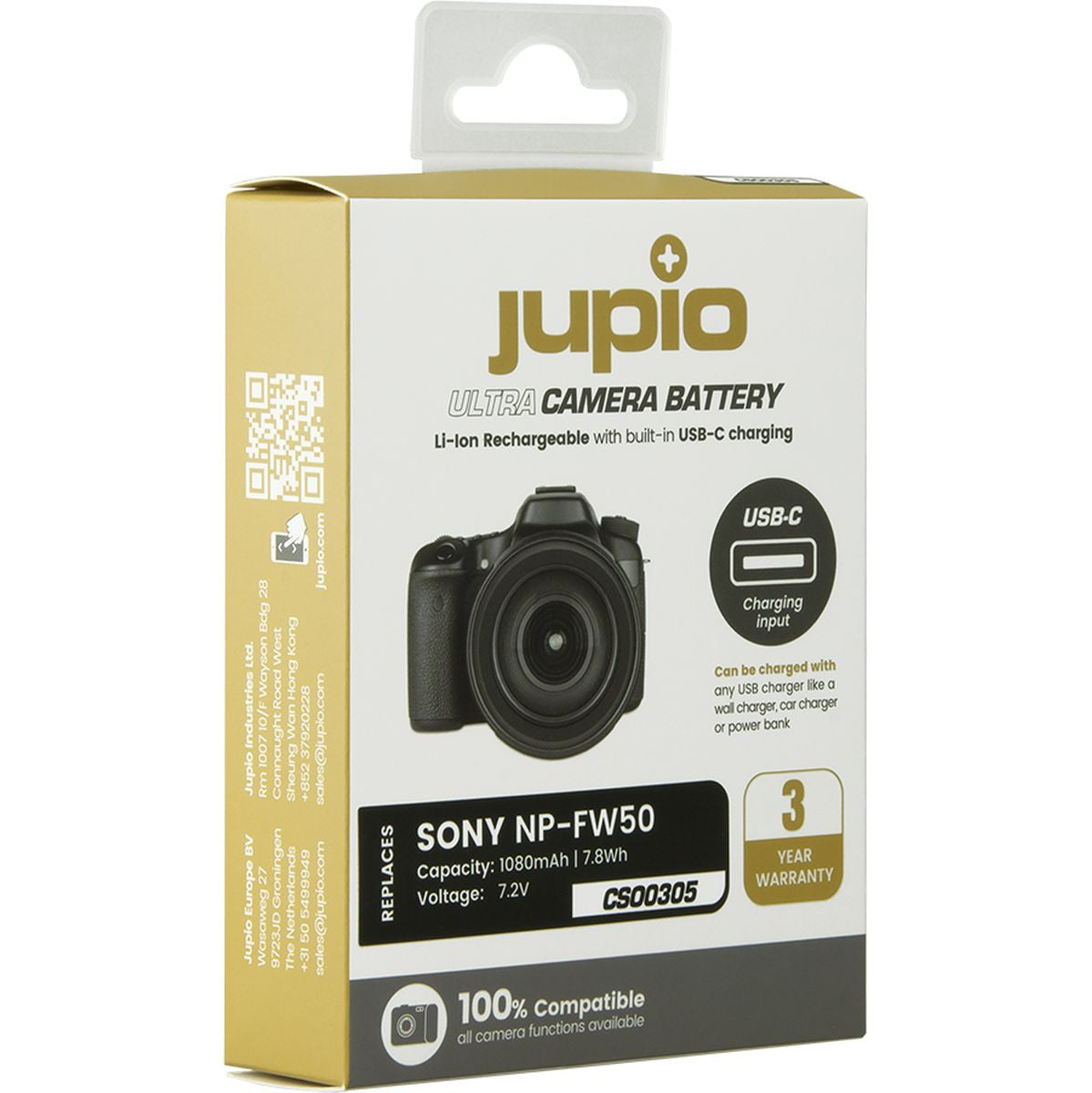 Jupio NP-FW50 Ultra C (USB-C Input) 1080mAh