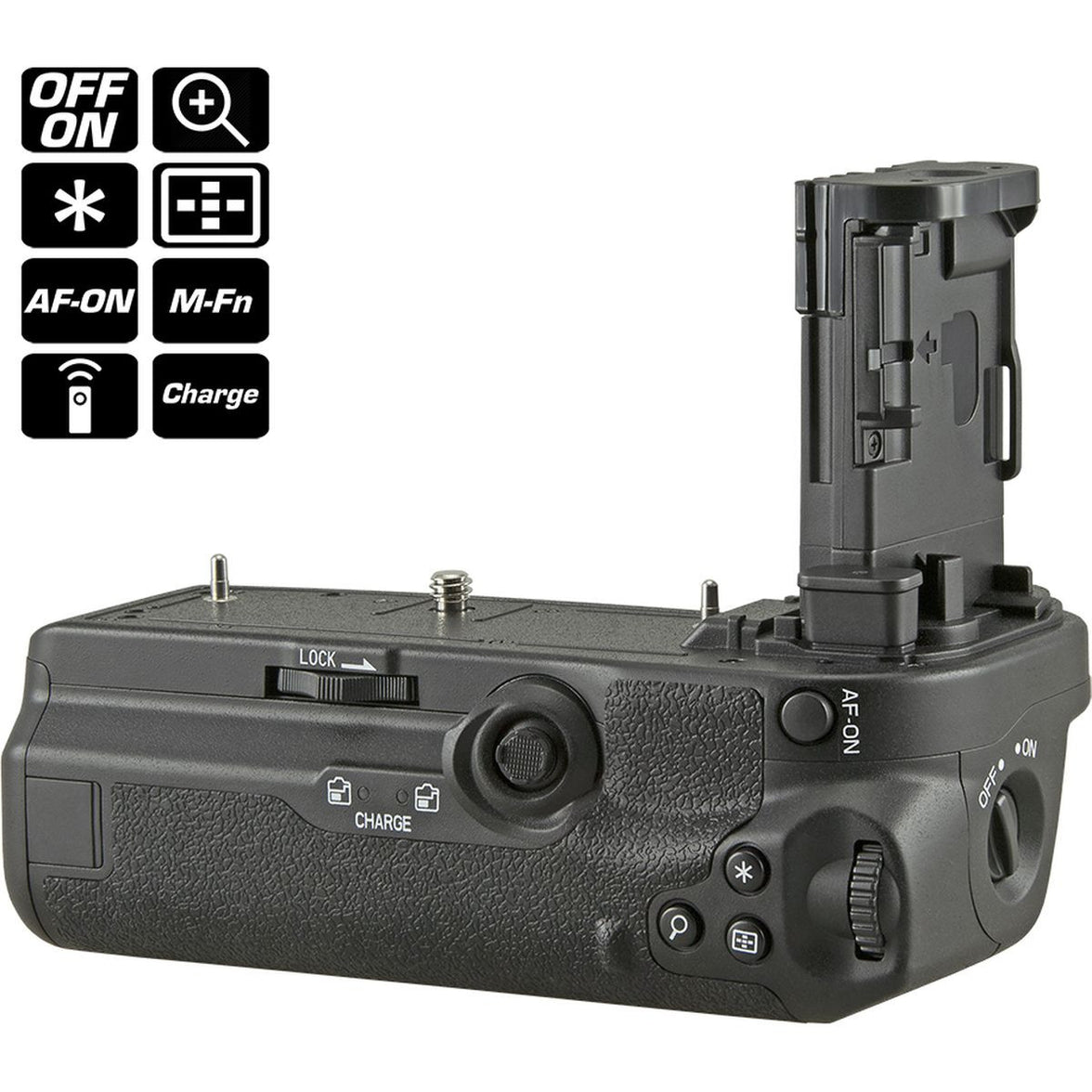 Jupio Battery Grip For Canon EOS R5 (C) / R6 (BG-R10) + 2.4 