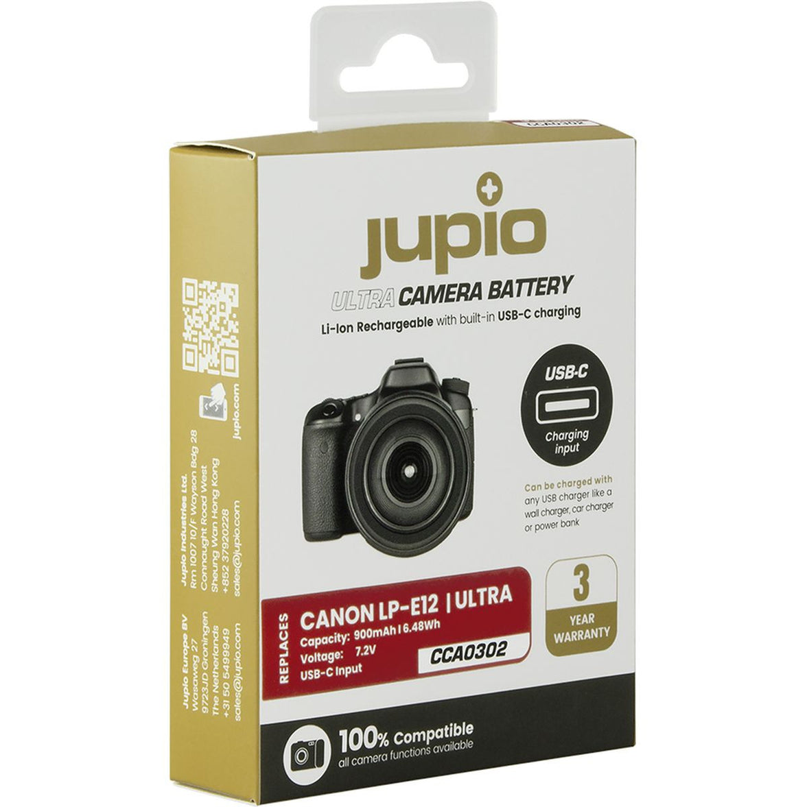 Jupio LP-E12 Ultra C (USB-C Input) 900mAh