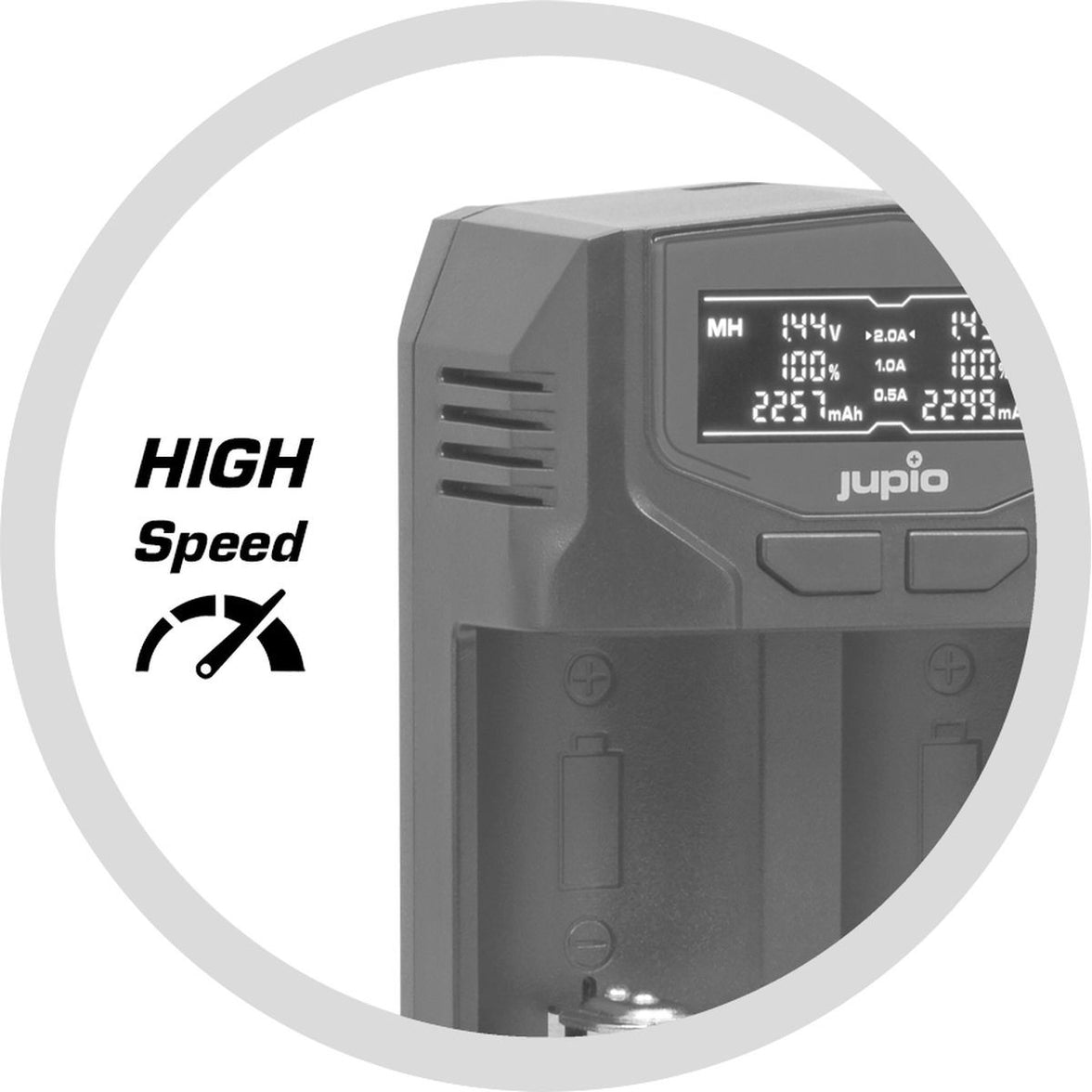 Jupio USB-C 2-SLOTS Fast Multi Charger LCD