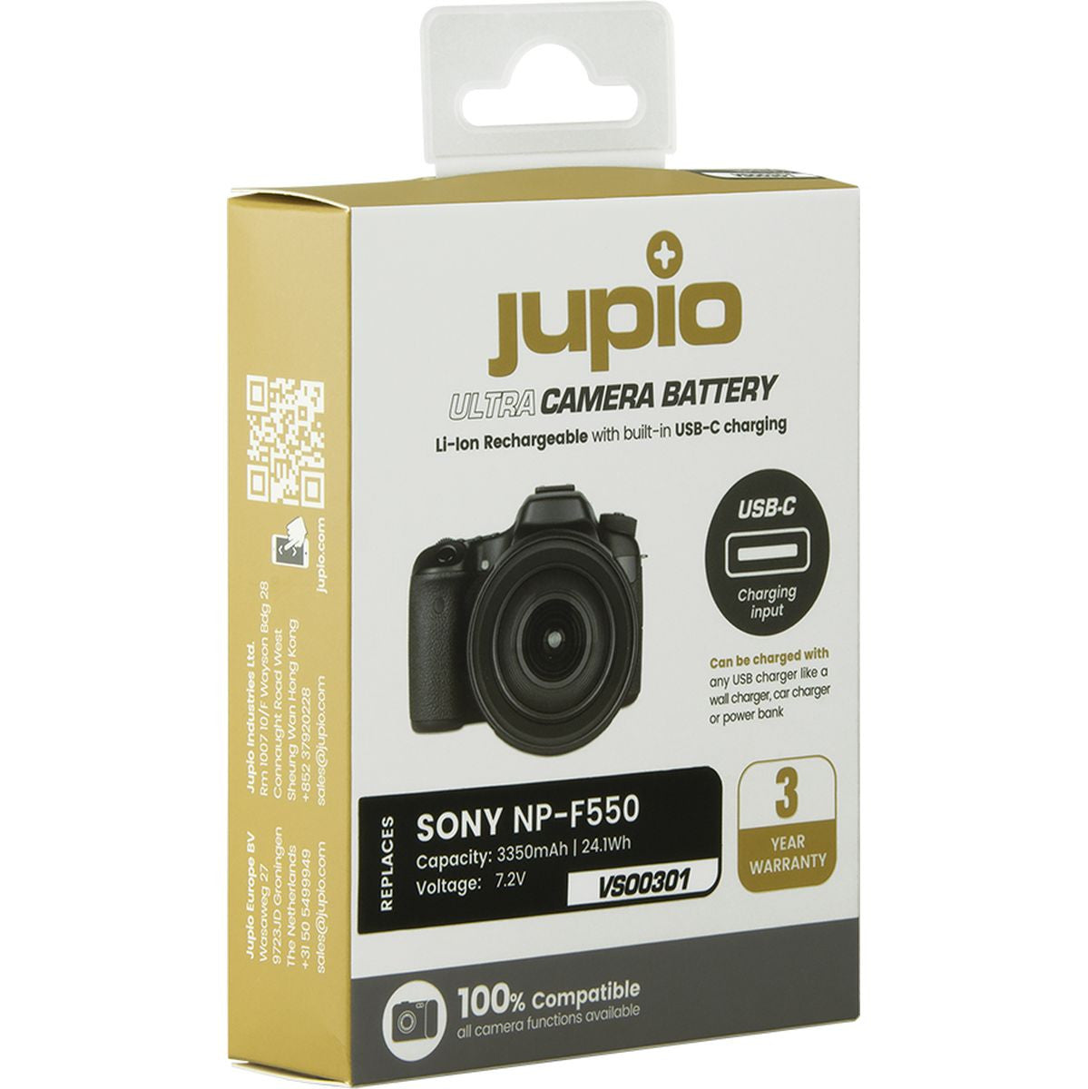 Jupio NP-F550 Ultra C (USB-C Input) 3350mAh