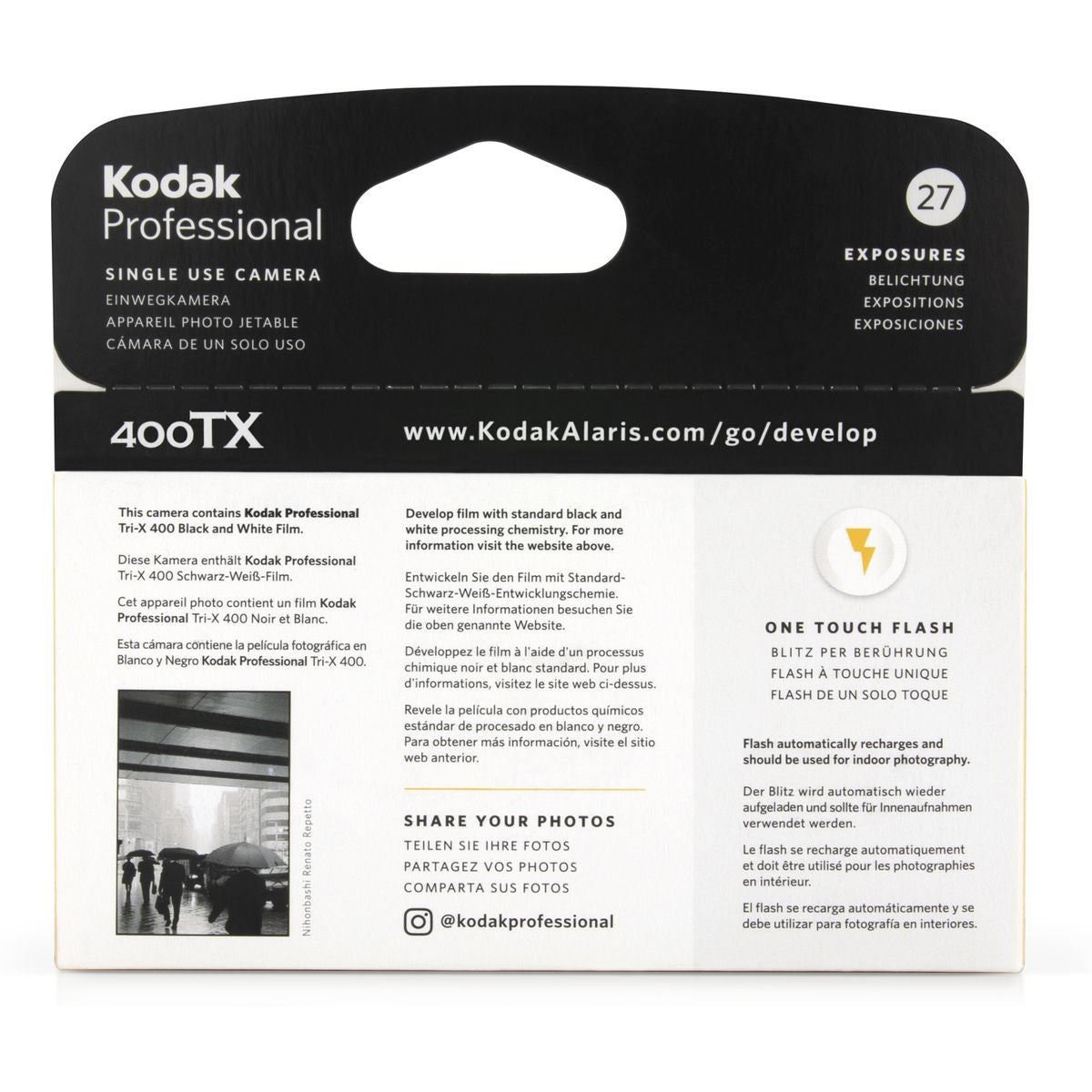 Kodak Professional TRI-X B&W Flash Camera 27 ISO 400