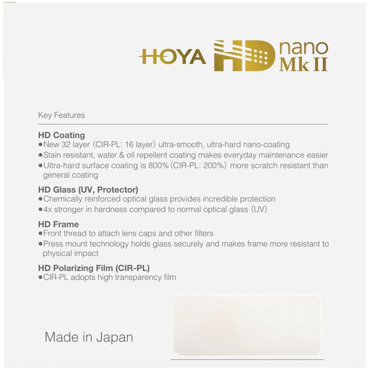 Hoya 49.0mm HD Nano MkII Cir-PL