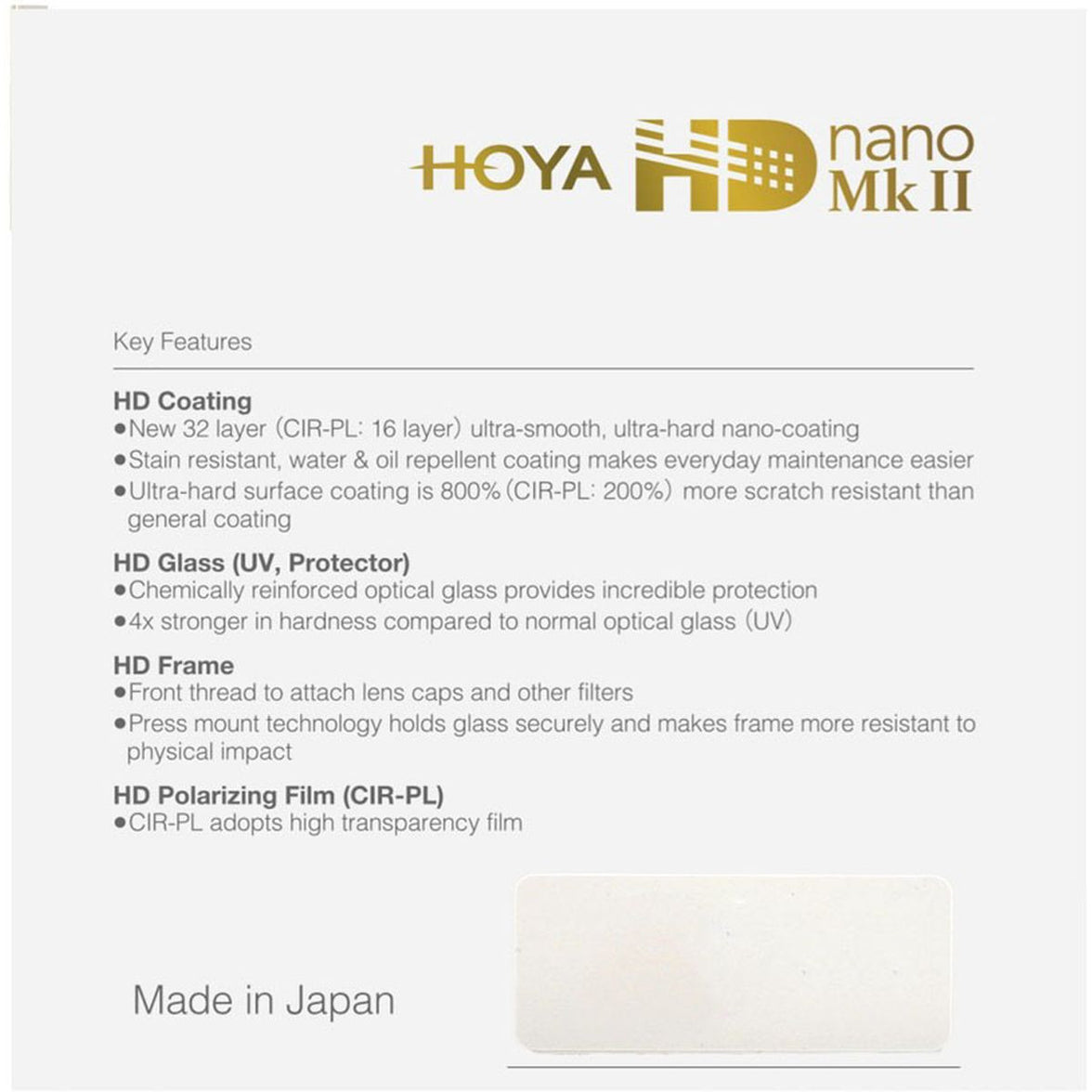 Hoya 49.0mm HD Nano MkII Cir-PL