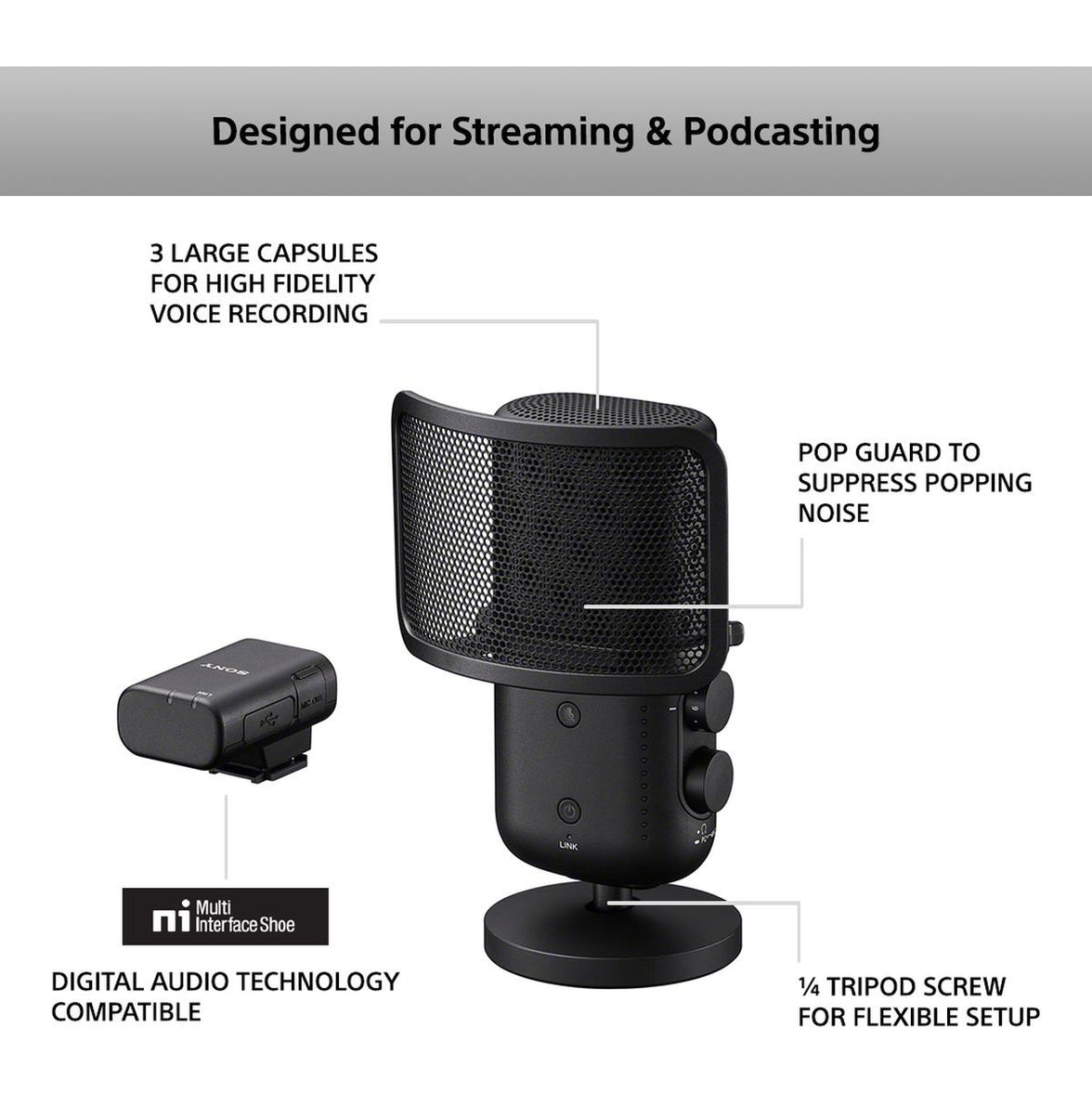 Sony ECM-S1 Wireless Streaming Microphone