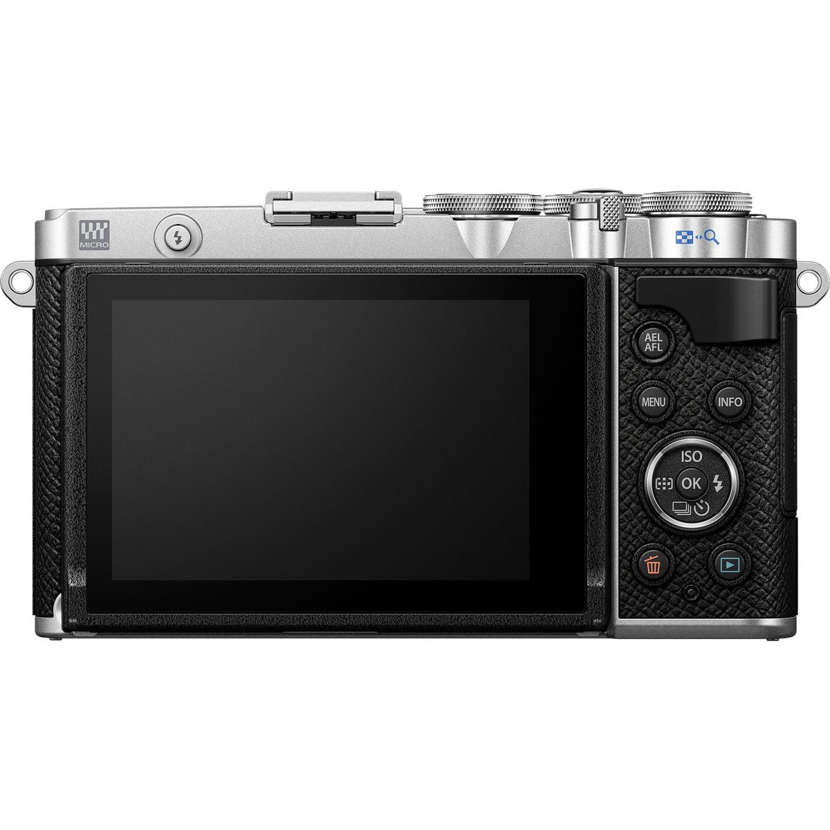 Olympus E-P7 Silver + EZ-M14-42EZ Black