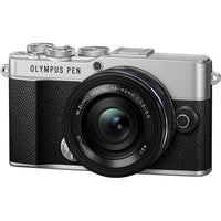 Olympus E-P7 Silver + EZ-M14-42EZ Black