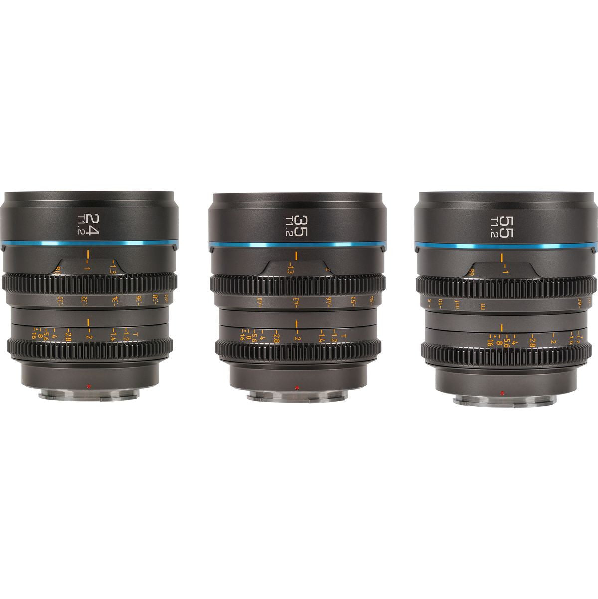 Sirui Nightwalker 24 35+55mm T1.2 S35 MF Cine Lens Bundle E-