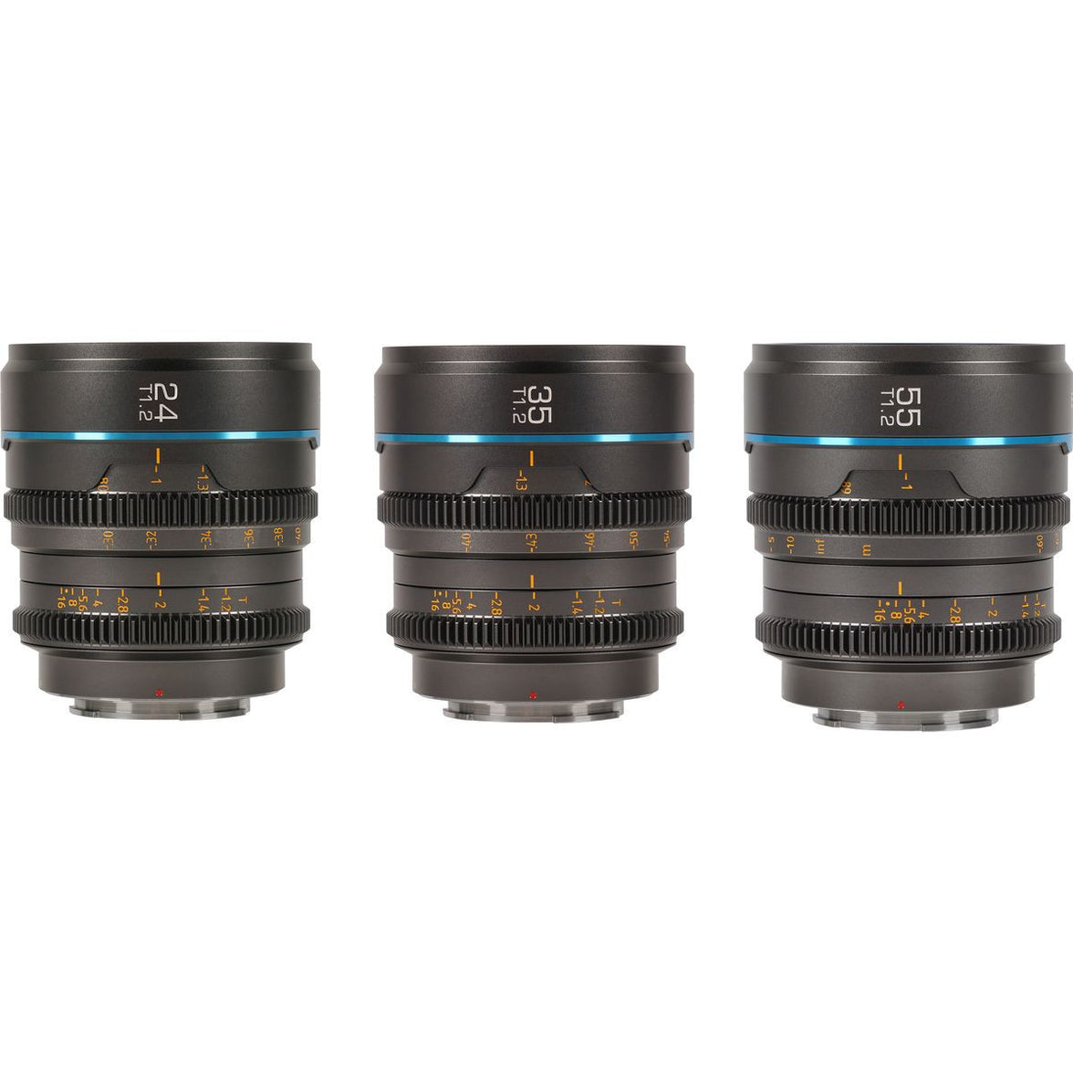 Sirui Nightwalker 24 35+55mm T1.2 S35 MF Cine Lens Bundle E-