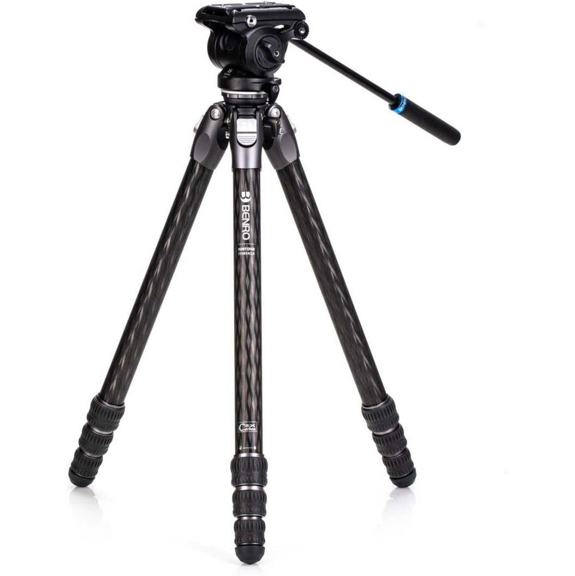Benro Tortoise Carbon Tripod w/ S4PRO Videokop 34C Leveling Base TTOR34CLVS4PRO