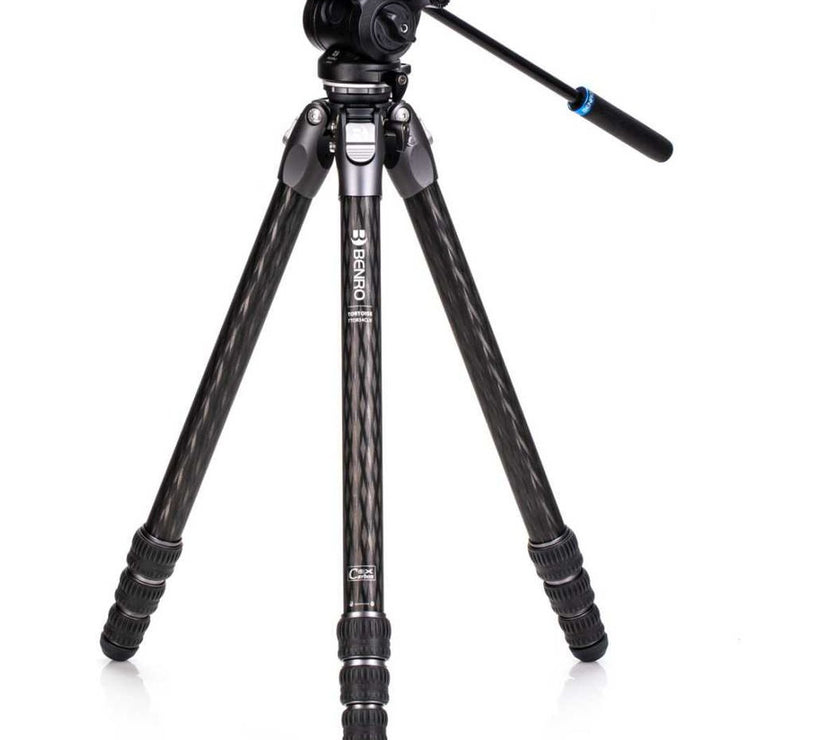 Benro Tortoise Carbon Tripod w/ S4PRO Videokop 34C Leveling Base TTOR34CLVS4PRO