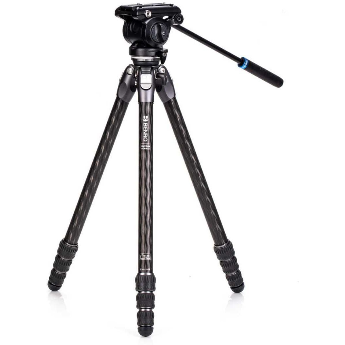 Benro Tortoise Carbon Tripod w/ S4PRO Videokop 24C Leveling Base TTOR24CLVS4PRO