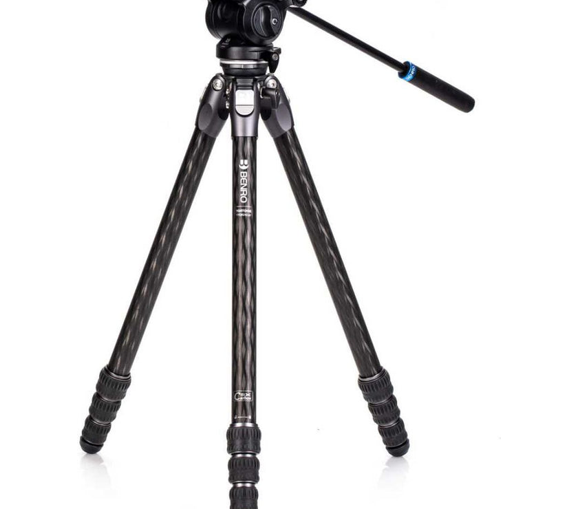 Benro Tortoise Carbon Tripod w/ S4PRO Videokop 24C Leveling Base TTOR24CLVS4PRO