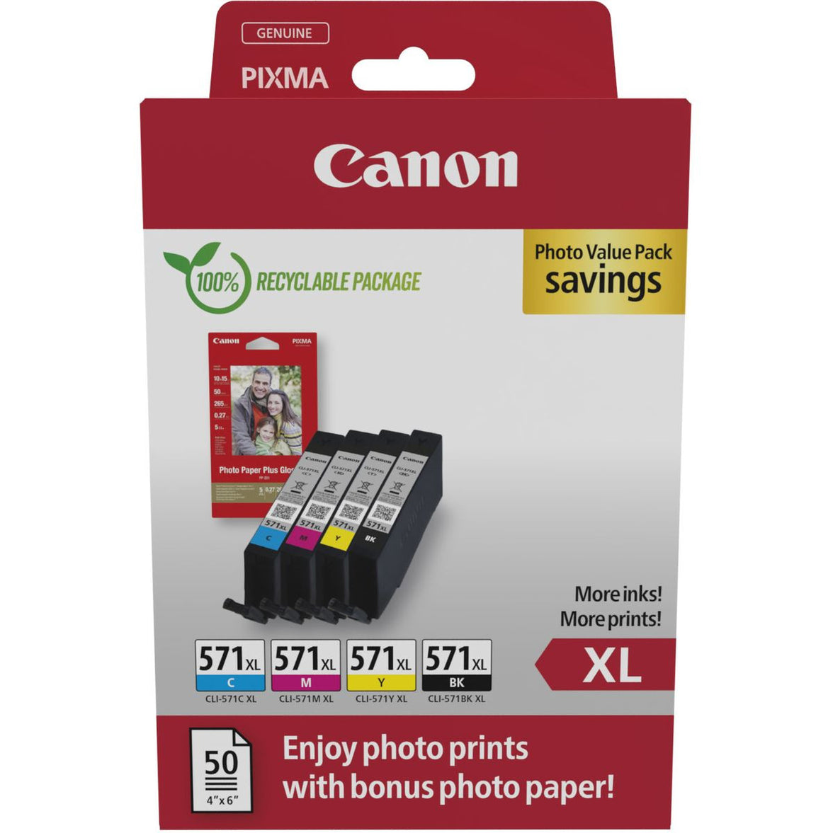 Canon CLI-571XL BK/C/M/Y Photo Value