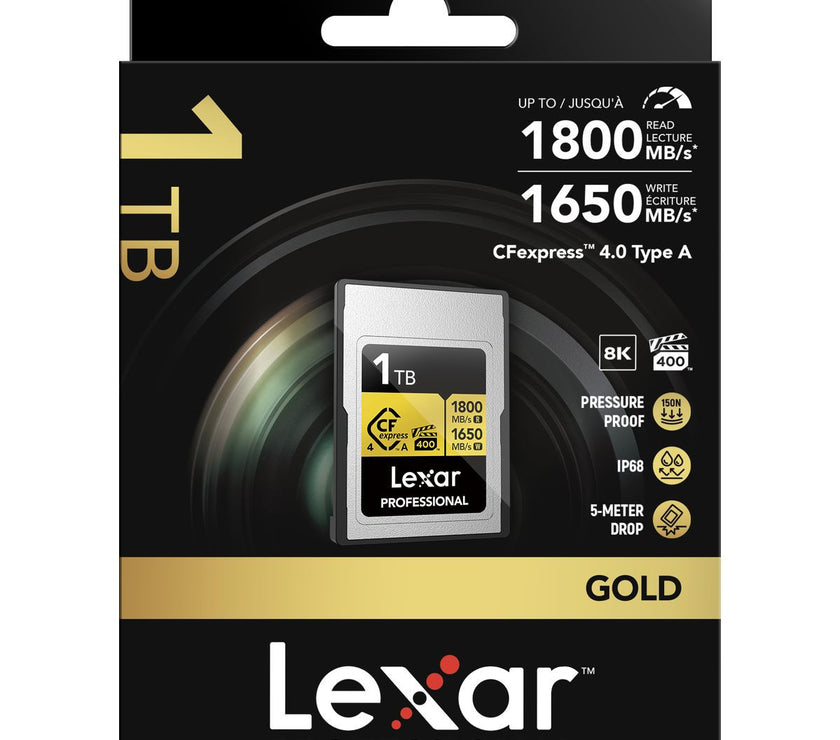Lexar CFexpress Pro Type A Gold 4.0 Series 1TB R1800/W1650MB/s - VPG400