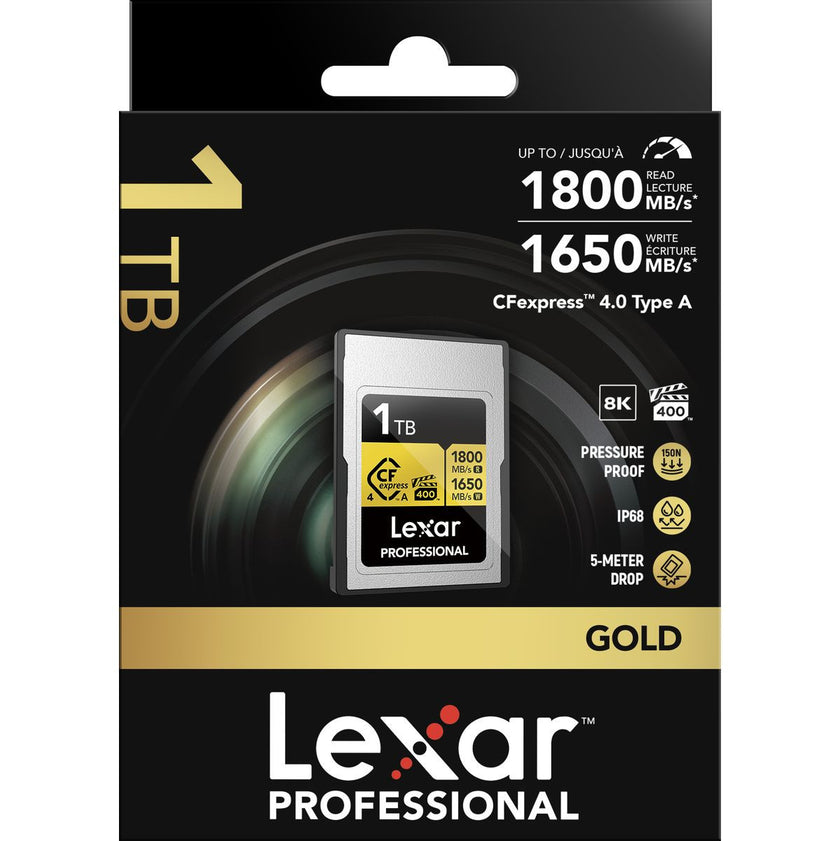 Lexar CFexpress Pro Type A Gold 4.0 Series 1TB R1800/W1650MB/s - VPG400