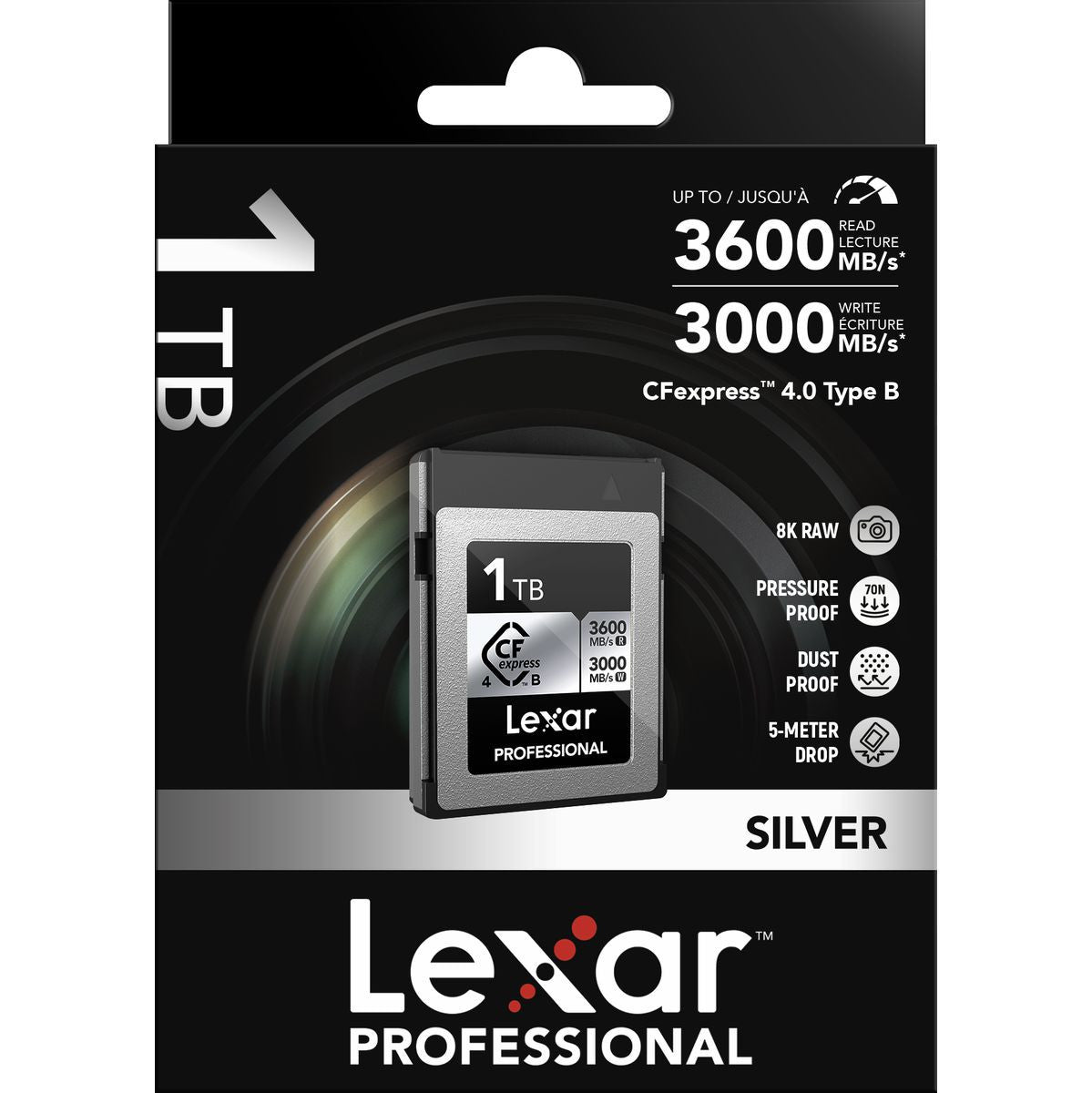 Lexar CFexpress Pro Type B Silver 4.0 Series 1TB - R3600/W3000MB/s