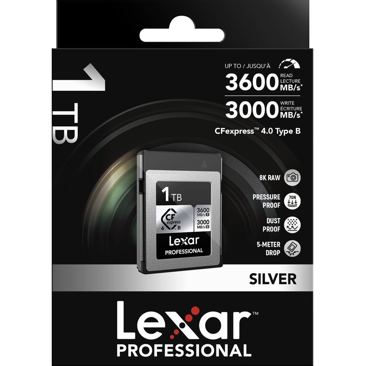 Lexar CFexpress Pro Type B Silver 4.0 Series 1TB - R3600/W3000MB/s