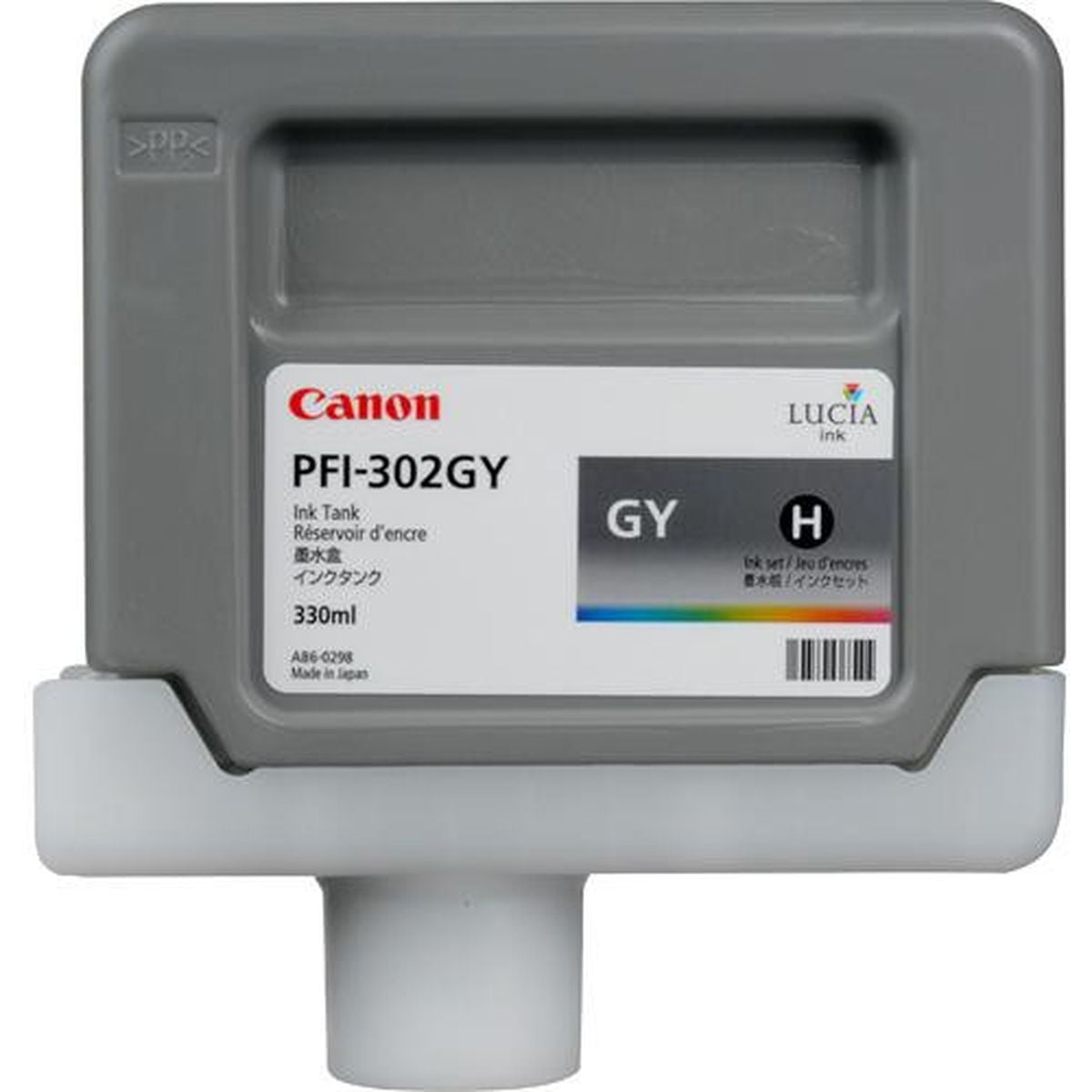 Canon PFI-302GY Ink Cartridge Grey Standard Capacity 330ml