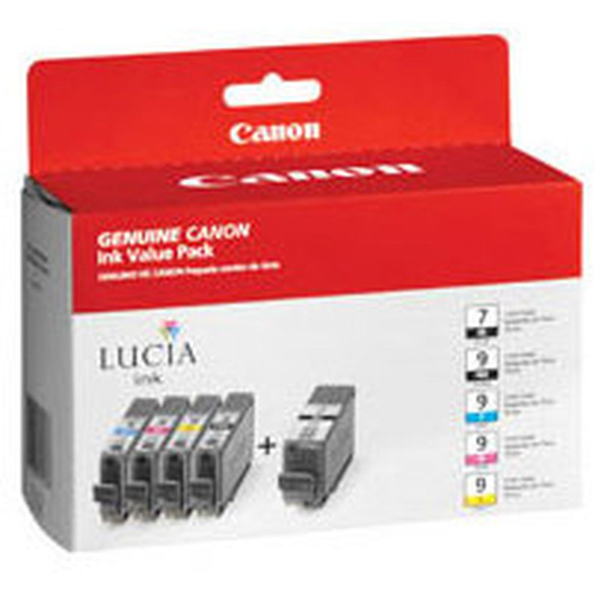 Canon PGI-9 PBK C M Y GY Ink Cartridge Black And Four Kle