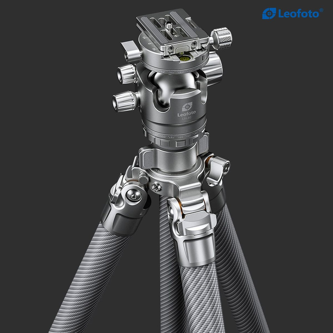 Leofoto LG-324C+LH-40R(Silver) CNC Tripod