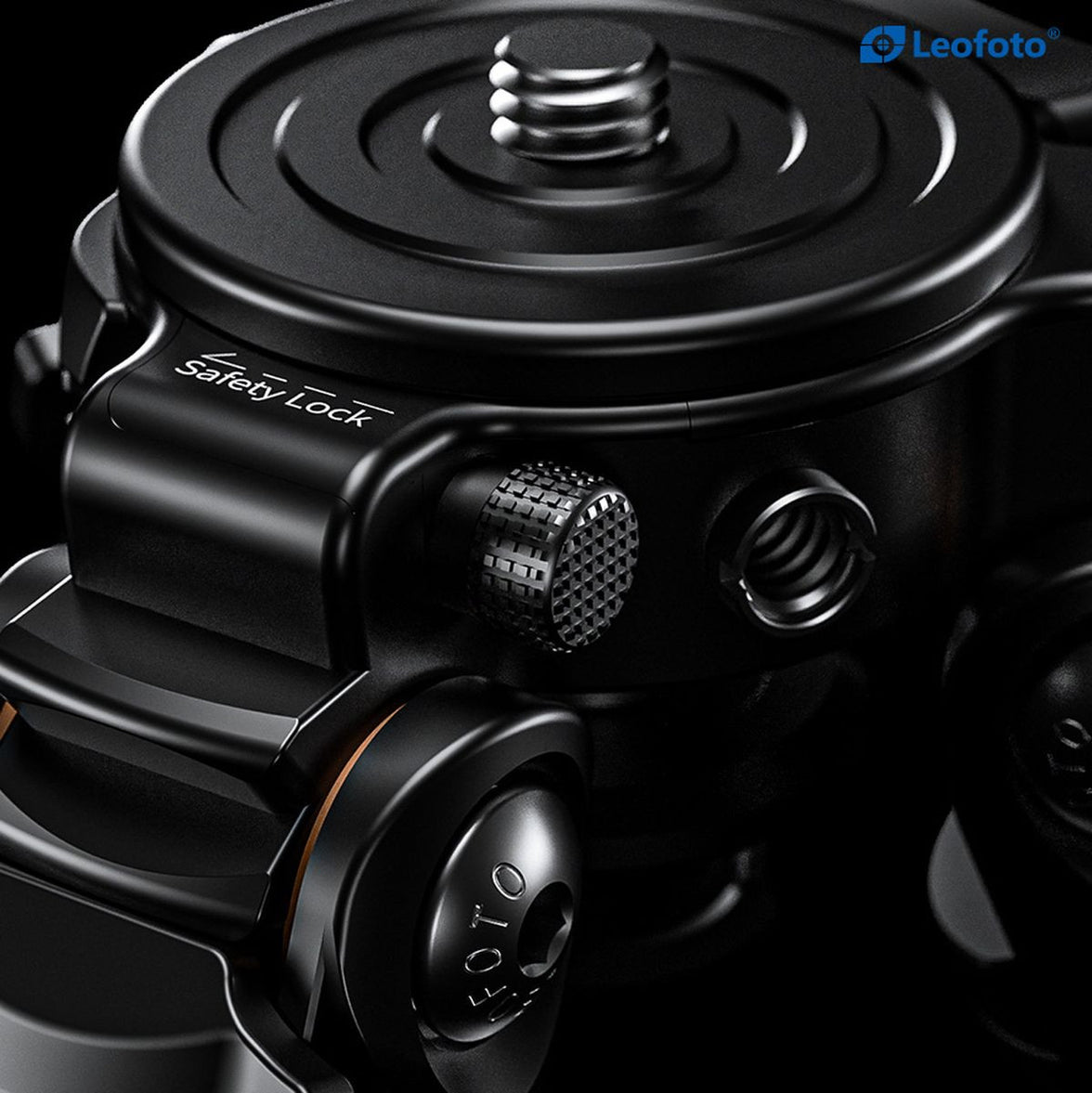 Leofoto LG-284C+LH-36R(Black) CNC Tripod Hard Anodize
