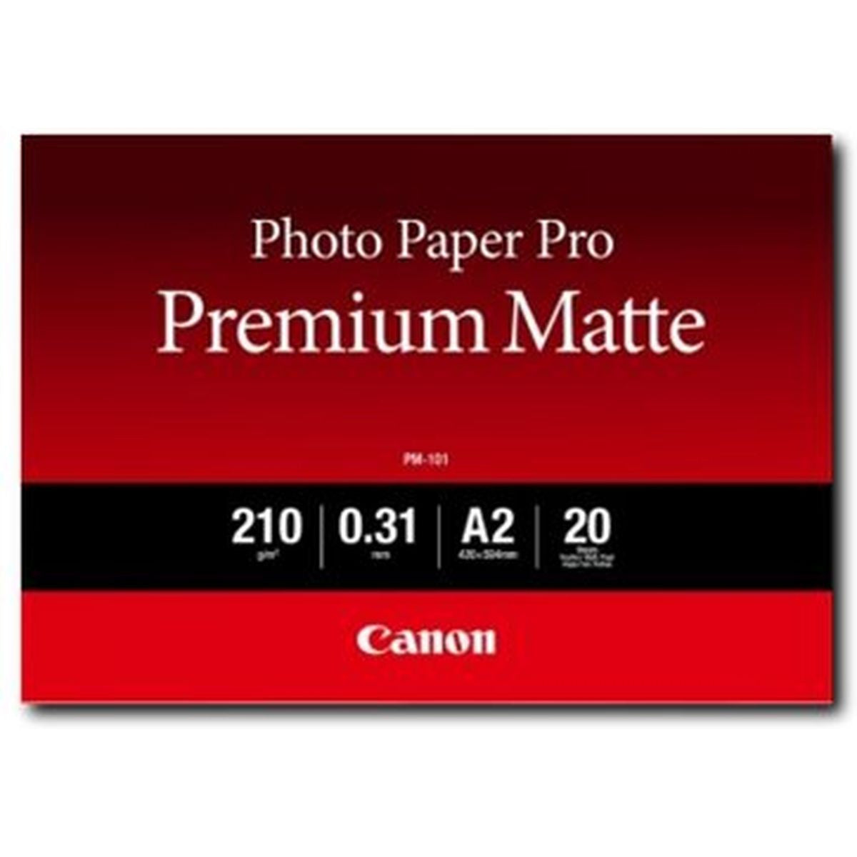 Canon PM-101 A2 Photo Paper Platinum Mat 20 Sheets 8657B017