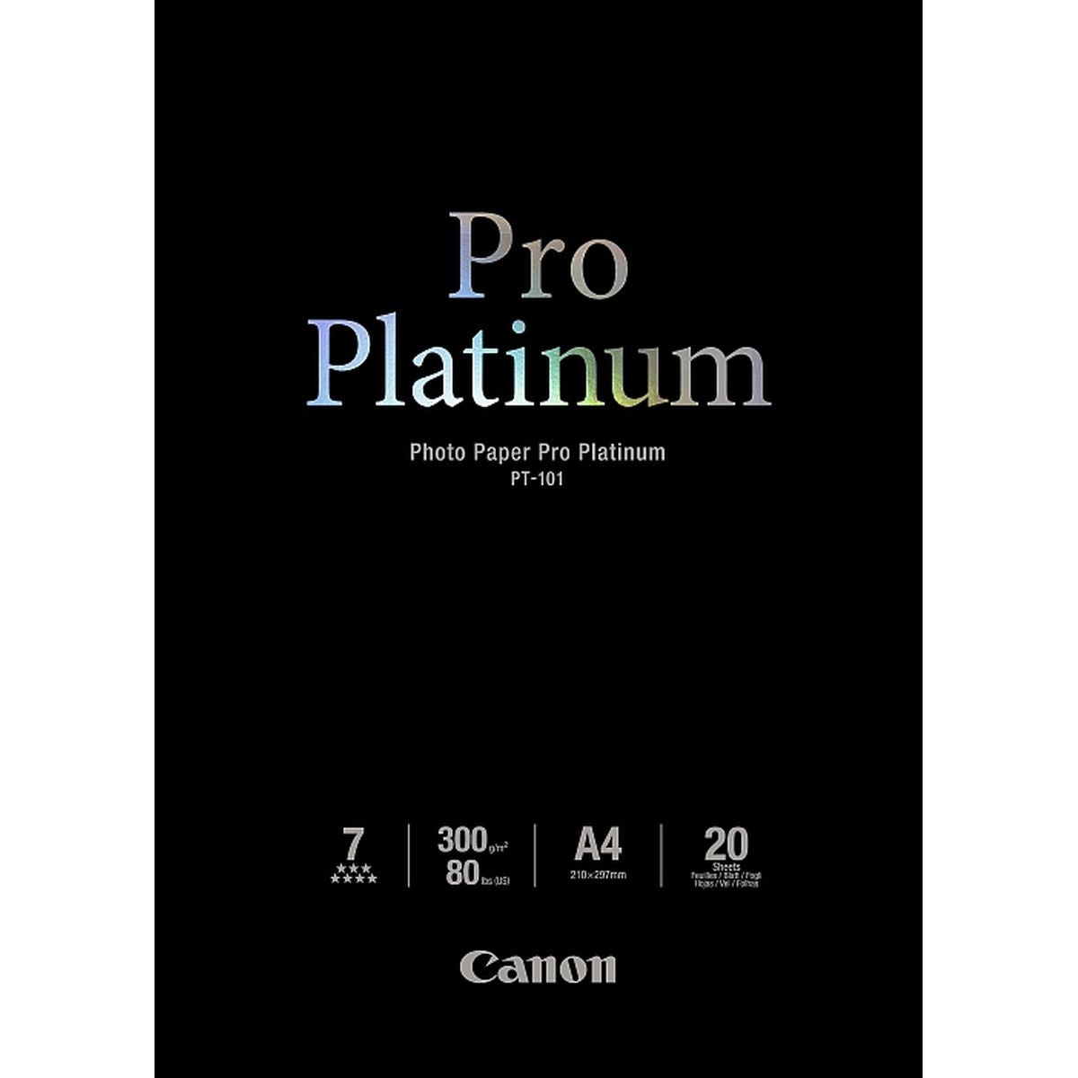 Canon Photo Paper Pro Platinum PT-101 A4 20 SH
