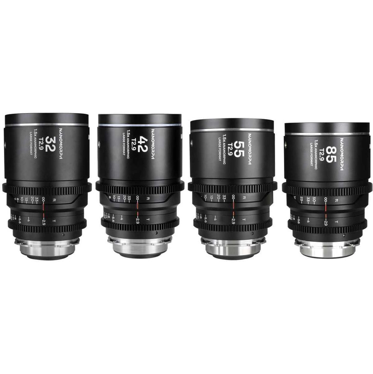 Laowa Nanomorphâ LF 4-LENSÂ Bundle 32/42/55/85mm (Silver) (Lao-32425585-B-PL-S)