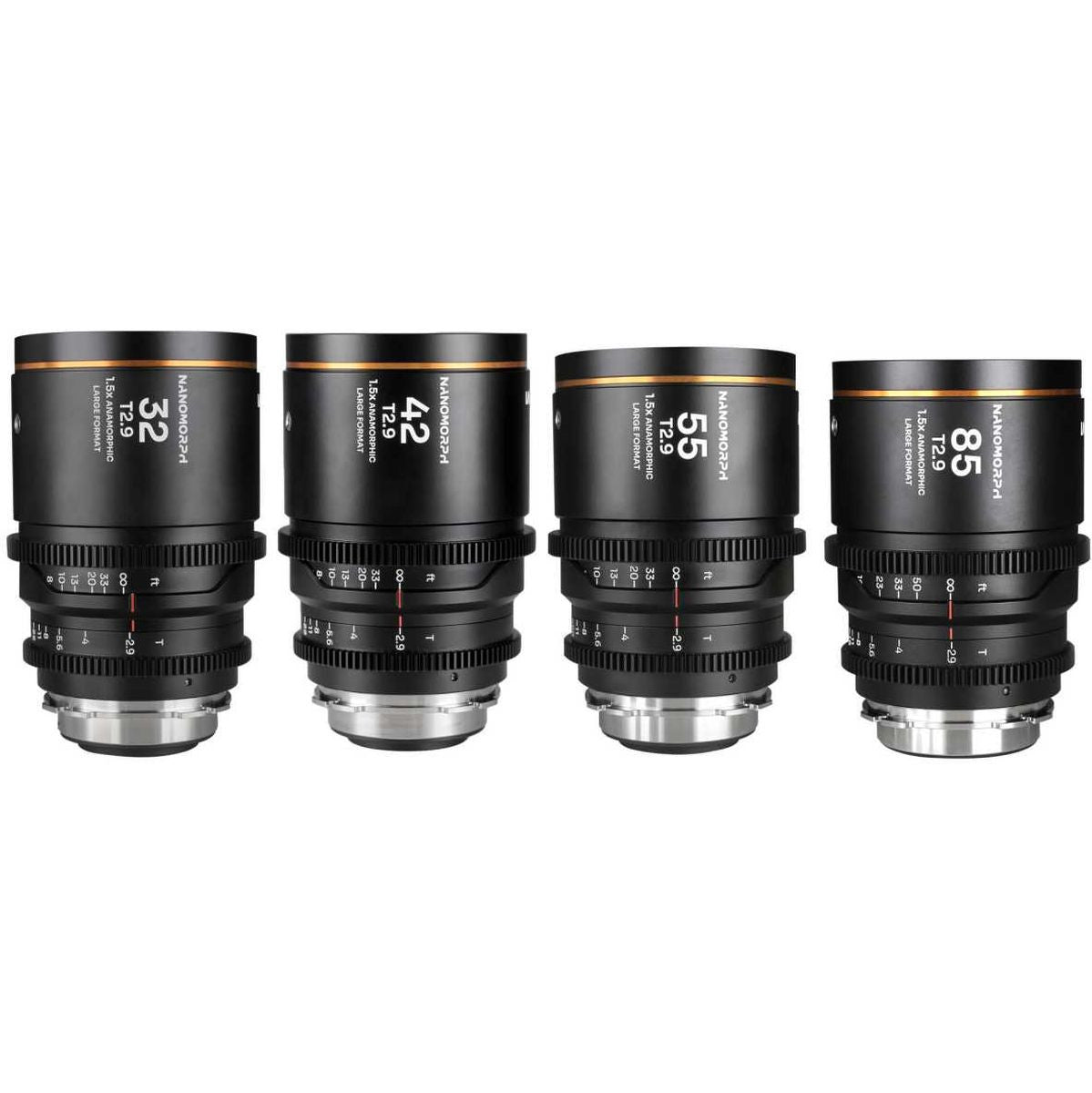 Laowa Nanomorphâ LF 4-LENSÂ Bundle 32/42/55/85mm (Amber) (Lao-32425585-B-PL-A)