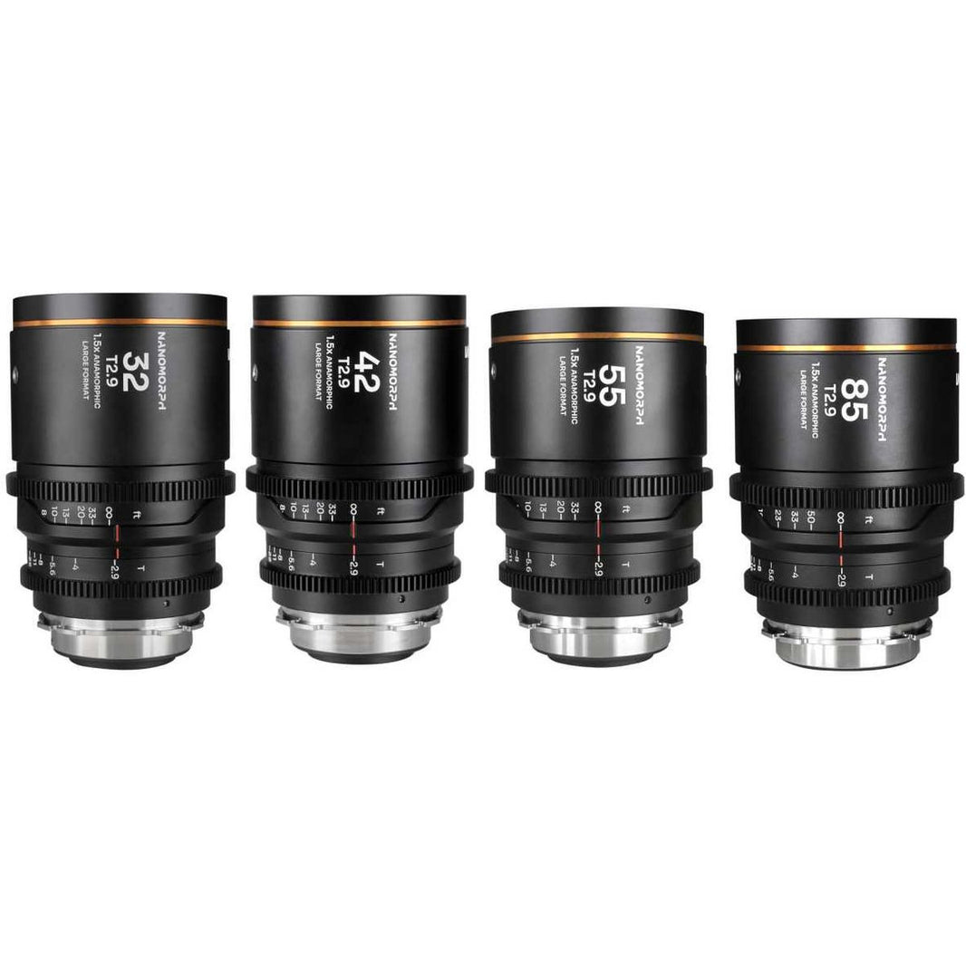 Laowa Nanomorphâ LF 4-LENSÂ Bundle 32/42/55/85mm (Amber) (Lao-32425585-B-PL-A)