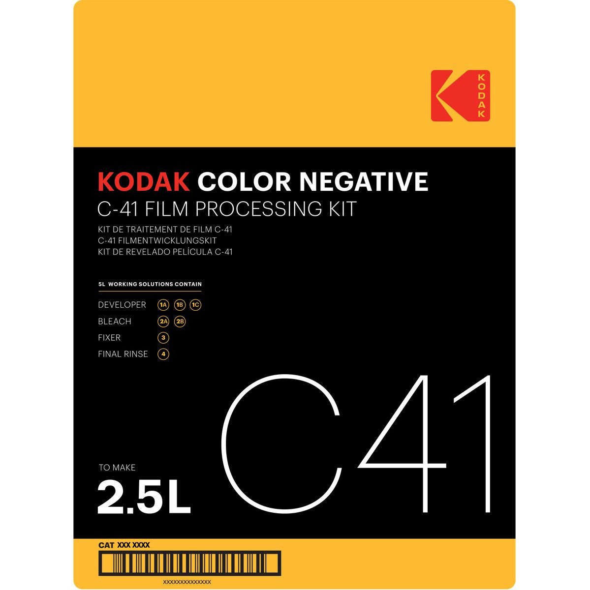 Kodak Colour Negative C-41 Film Processing Kit 2.5l