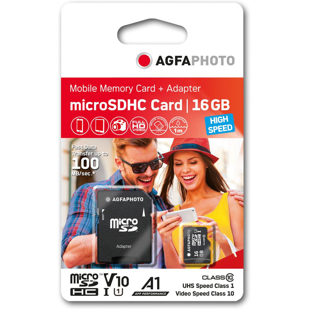 Agfa Photo Mobile MicroSDHC 16 GB High Speed UHS-I U1 V10 A1