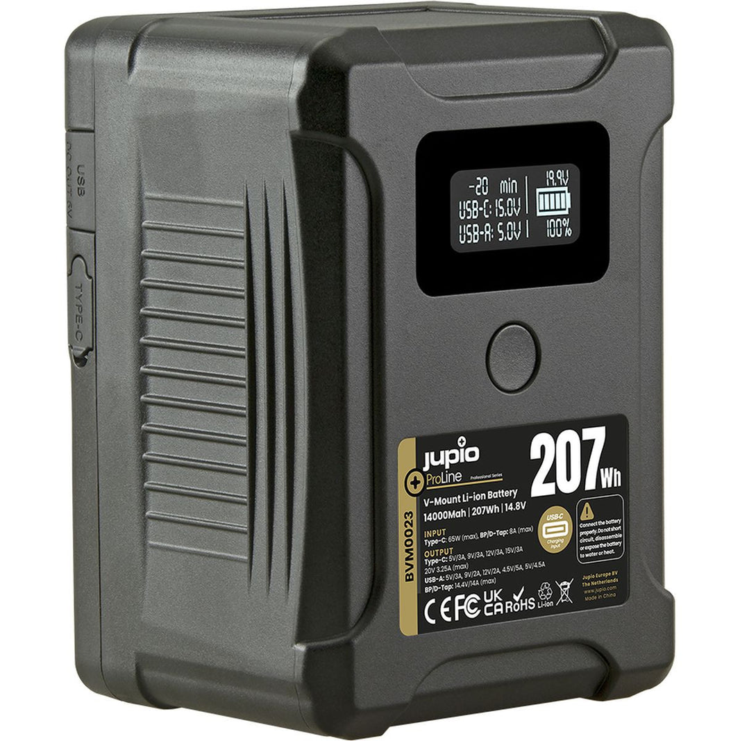 Jupio ProLine Extreme 207 V-Mount Battery 14000mAh (207WH) Display USB-C PD 65W