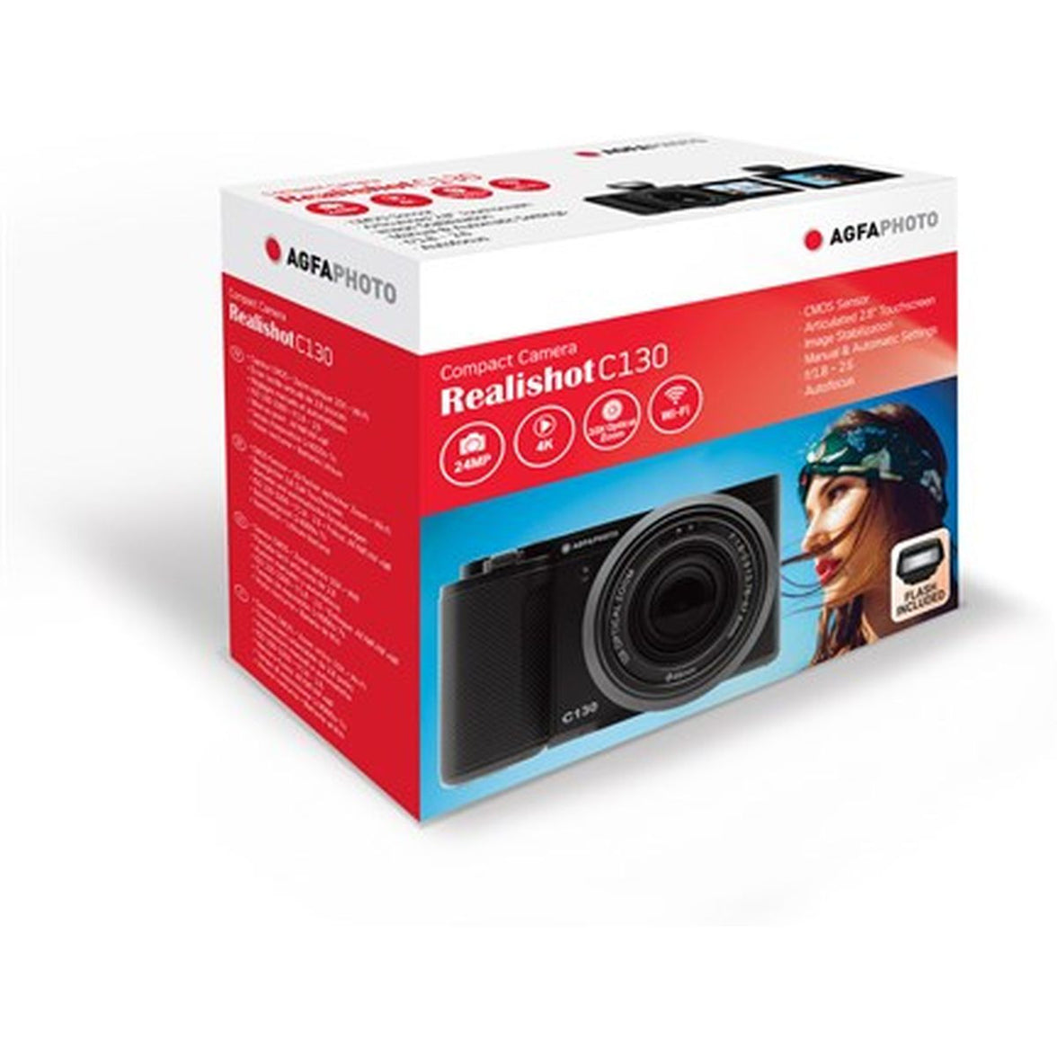 Agfa Agfaphoto Compact Cam C130 10X Opt Zoom Tiltable Scherm