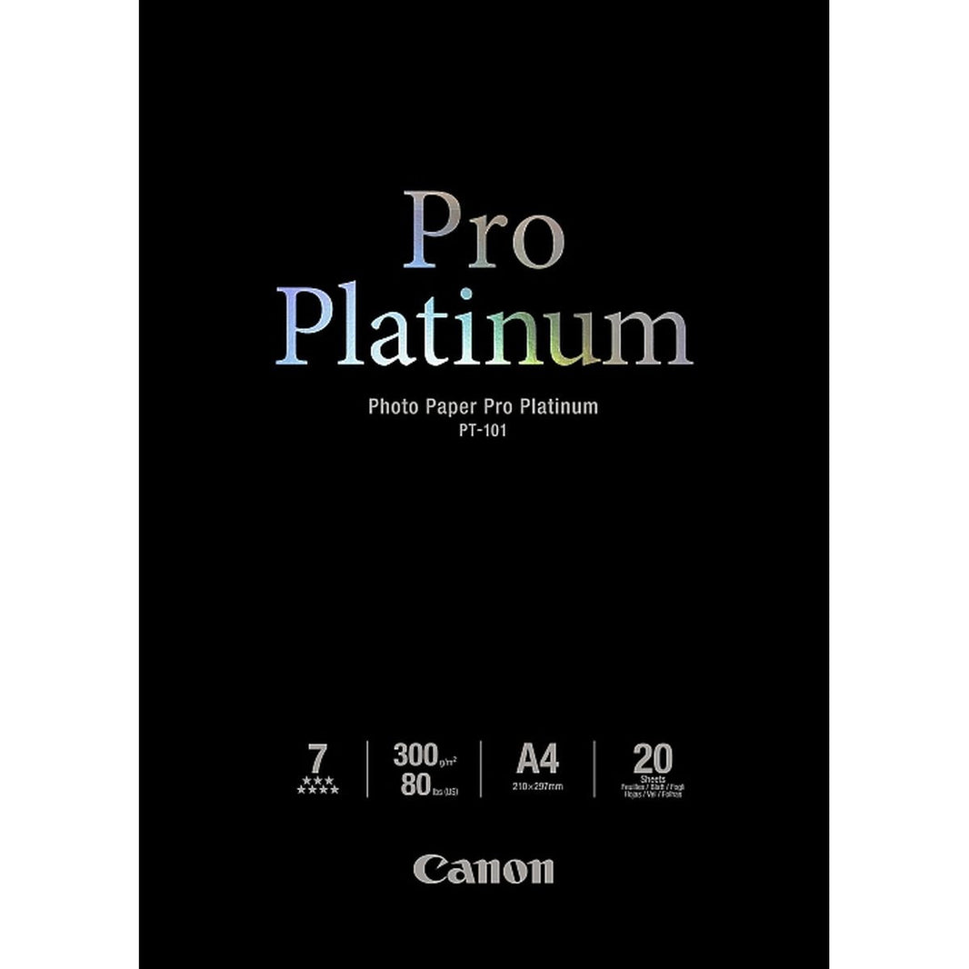 Canon PT-101 Pro Platinum Photo Paper 300G/M2 A4 20VEL