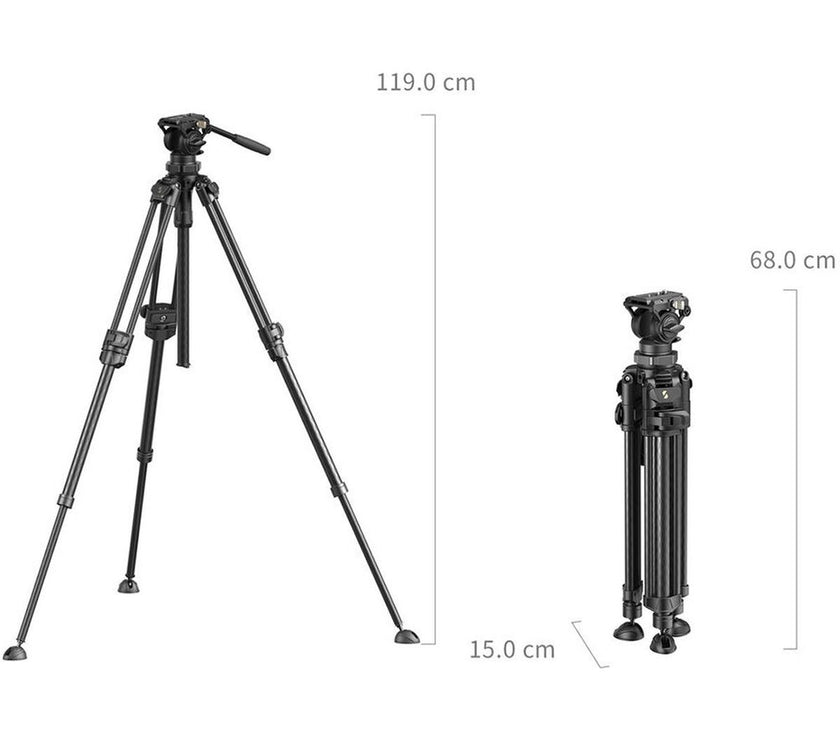 SmallRig Lightweight Video Carbon Fiber Tripod Kit AD 50 Pro 4420