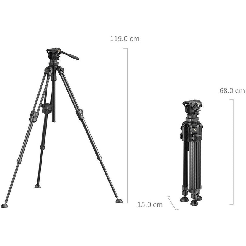 SmallRig Lightweight Video Carbon Fiber Tripod Kit AD 50 Pro 4420