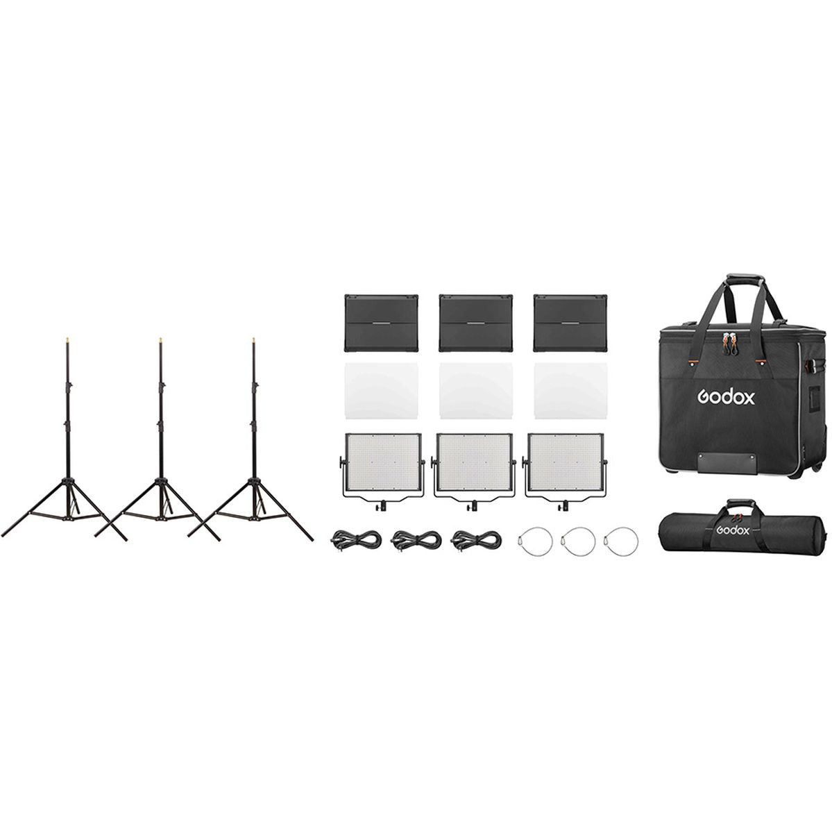 Godox Studio LED Light Panel 3 Light Kit P120D K2