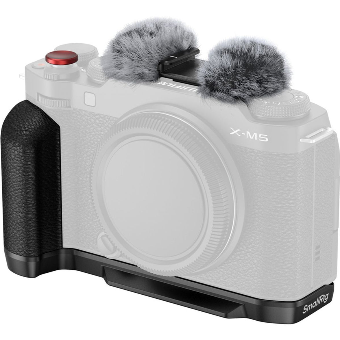 SmallRig 4876 L Shape Mount Plate w/ Silicone Handle For Fujifilm X M5 (Black)