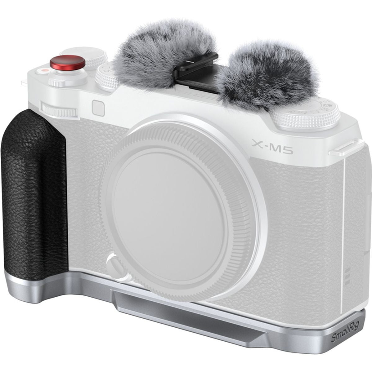 SmallRig 4875 L Shape Mount Plate w/ Silicone Handle For Fujifilm X M5 (Sliver)