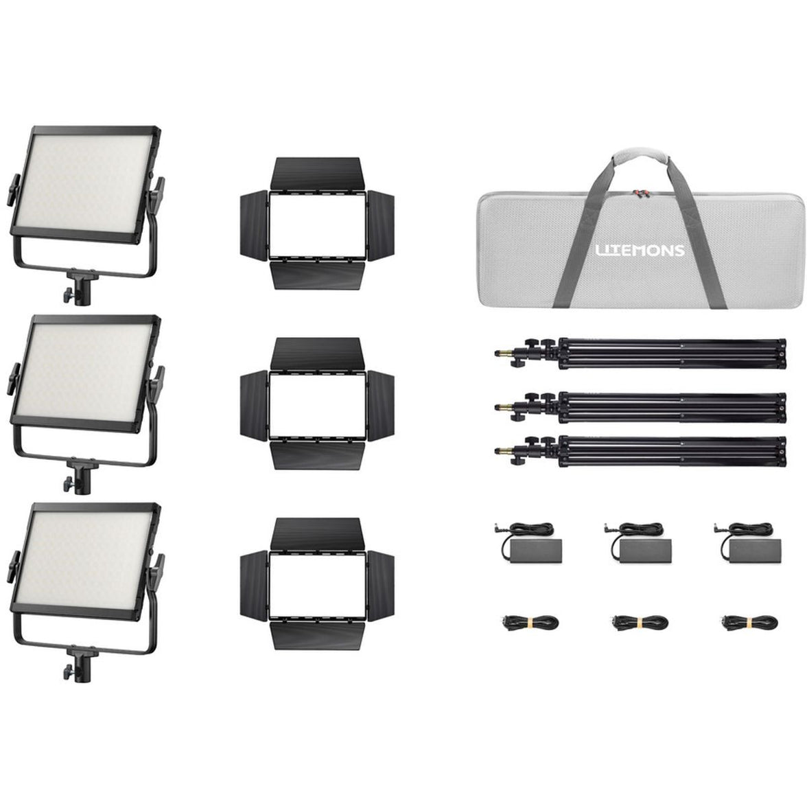 Godox LP600R K3 Black Litemons RGB LED Light Panel 3 Light Kit