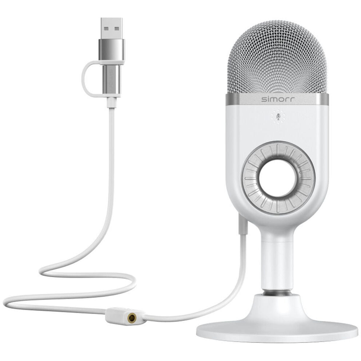 SmallRig 3492 Simorr Wave U1 USB Condenser Microphone(White)