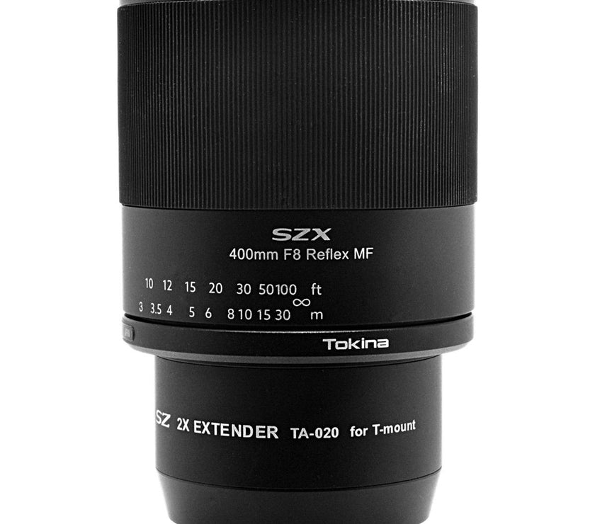 Tokina SZX Super Tele 400mm f/8.0 Reflex MF EF-M + 2X Extender