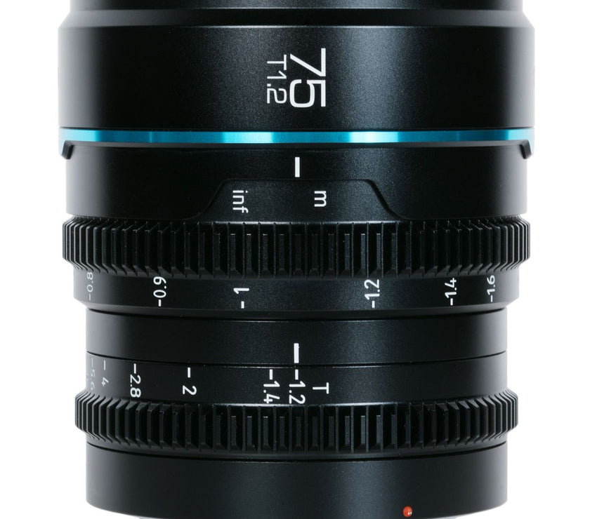 Sirui Nightwalker Series 75mm T1.2 S35 Manual Focus Cine Lens (RF Mount Black)